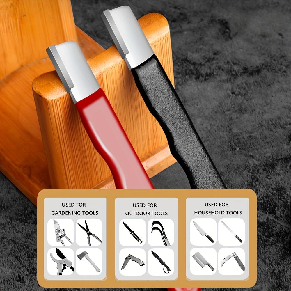 1pc Portable Quick Sharpener Rust-Resistant Alloy Knife Sharpener Tool , No Assembly Required Axe, Hatchet, Machete, Lawn Mower Blade