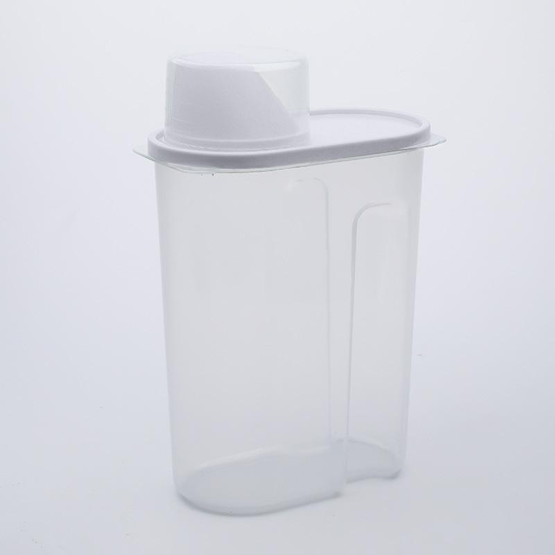 Zásobník na obilí a cereálie, plastová nádoba na skladování potravin pro suché zboží a krmivo pro psy.