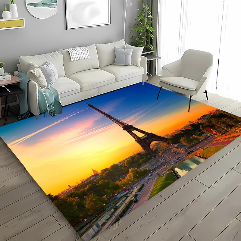 Paryż Wieża Eiffla Dywan Antypoślizgowy Dywanik Obszarowy Dywany do Domu Salon Sypialnia Dziecięca Sofa Wycieraczka Kuchenna Dywanik na Podłogę Dekor