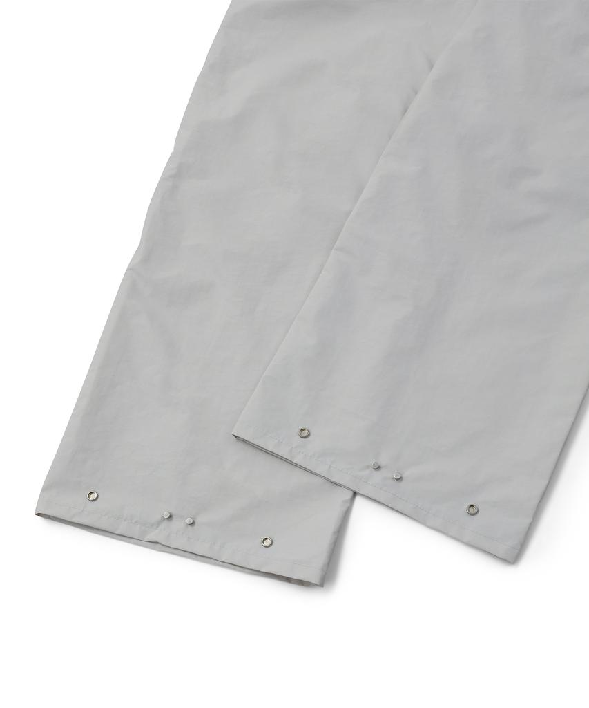 WEST GRAND BOULEVARD Military Wide Parachute Nylon Pants Fog Grey