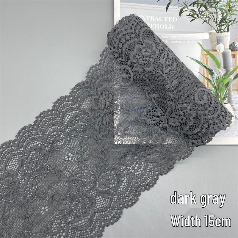 15cm Colorful Soft Elastic Lace Trim for Lingerie and Skirt Hem