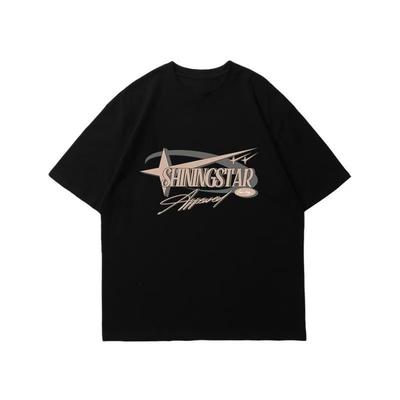 2025 Summer and Autumn American Retro Street Print T-shirt Loose and Casual Short-sleeved Men's and Women's Sportswear Top