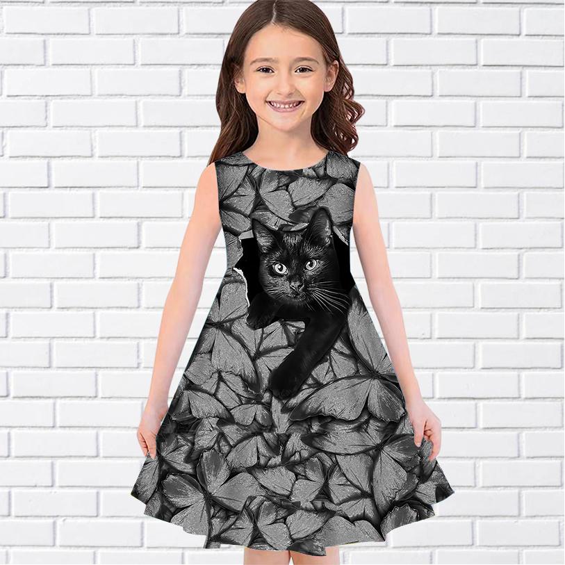 

Сукні для дівчинки з 3D-метеликами, дитяча вечірня сукня принцеси без рукавів для дівчинки старше чотирьох років 140