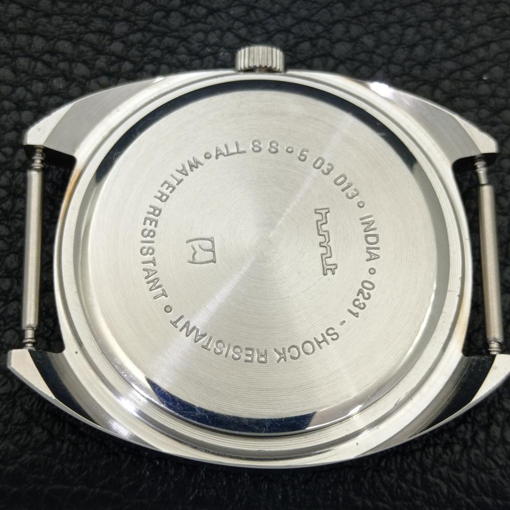 HAND-WINDING VINTAGE HMT KOHINOOR INDIAN MENS SILVER COLOR DIAL WATCH a440974-4 HT-a440974