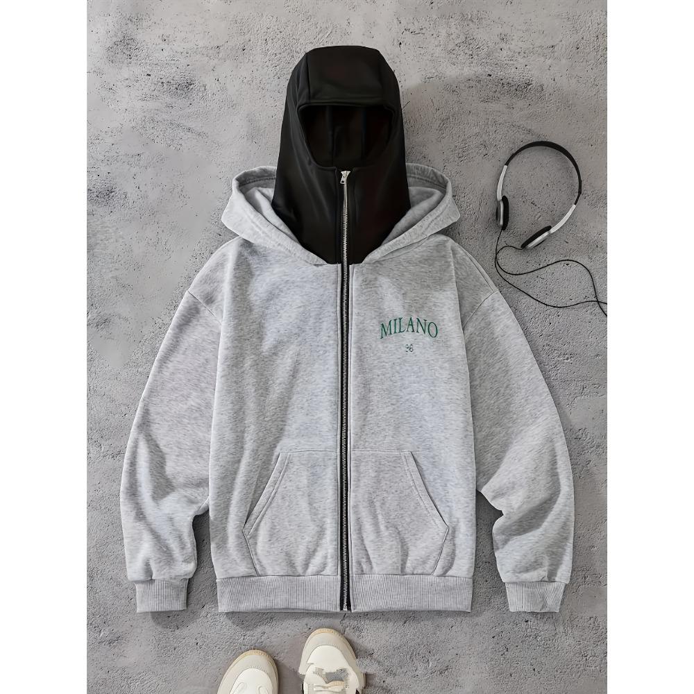 

Autumn and Winter New Men s Sportswear Hoodie Casual Fashion Loose Zipper Double Hat Hoodie Multi Pocket Zipper Outdoor Casual Jacket XXL