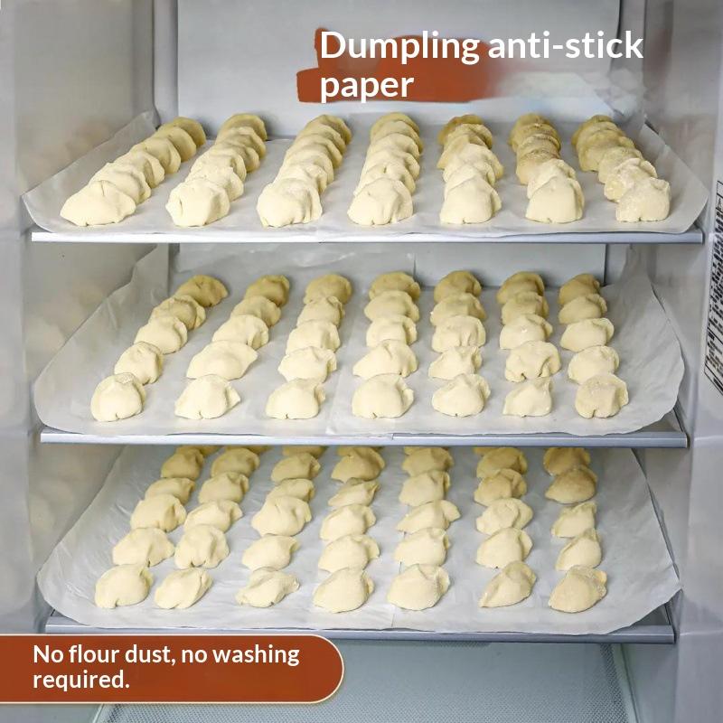 Dumpling Steamer Non-Stick Paper 50/100Pcs Food Grade Oil Proof Liner for Baozi Steaming Baking Home Kitchen Use