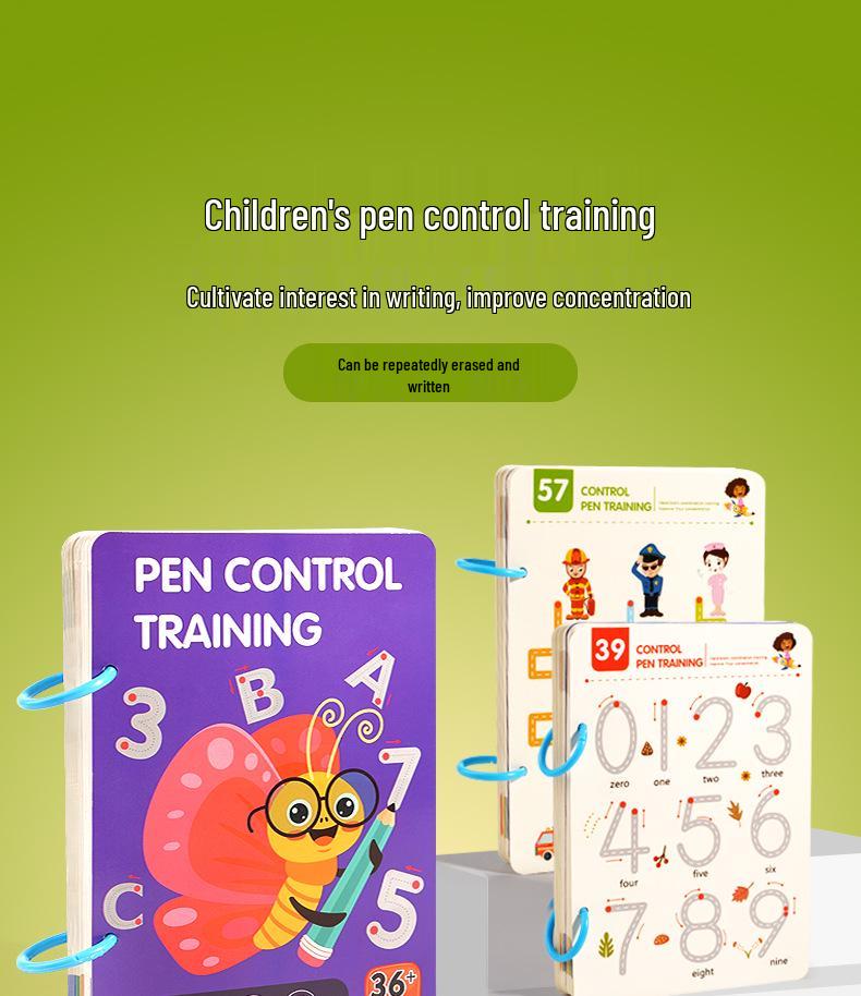 Erasable Pen Control Training Book: Toddler Tracing & Fun Game Book for Early Education