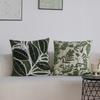 Green Floral Tufted Pillowcase 50X30 Exquisite Embroidered Decorative Sofa Cushion Covers Spring Pillow Covers For Living Room