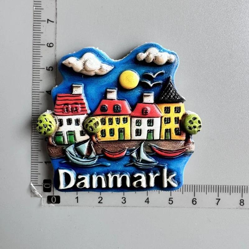Nordische Dänemark Kühlschrankmagnete Dekorative Kunsthandwerk Sammlung Geschenk Kopenhagen Royal Crown Tourismus Memorial Kühlschrankaufkleber