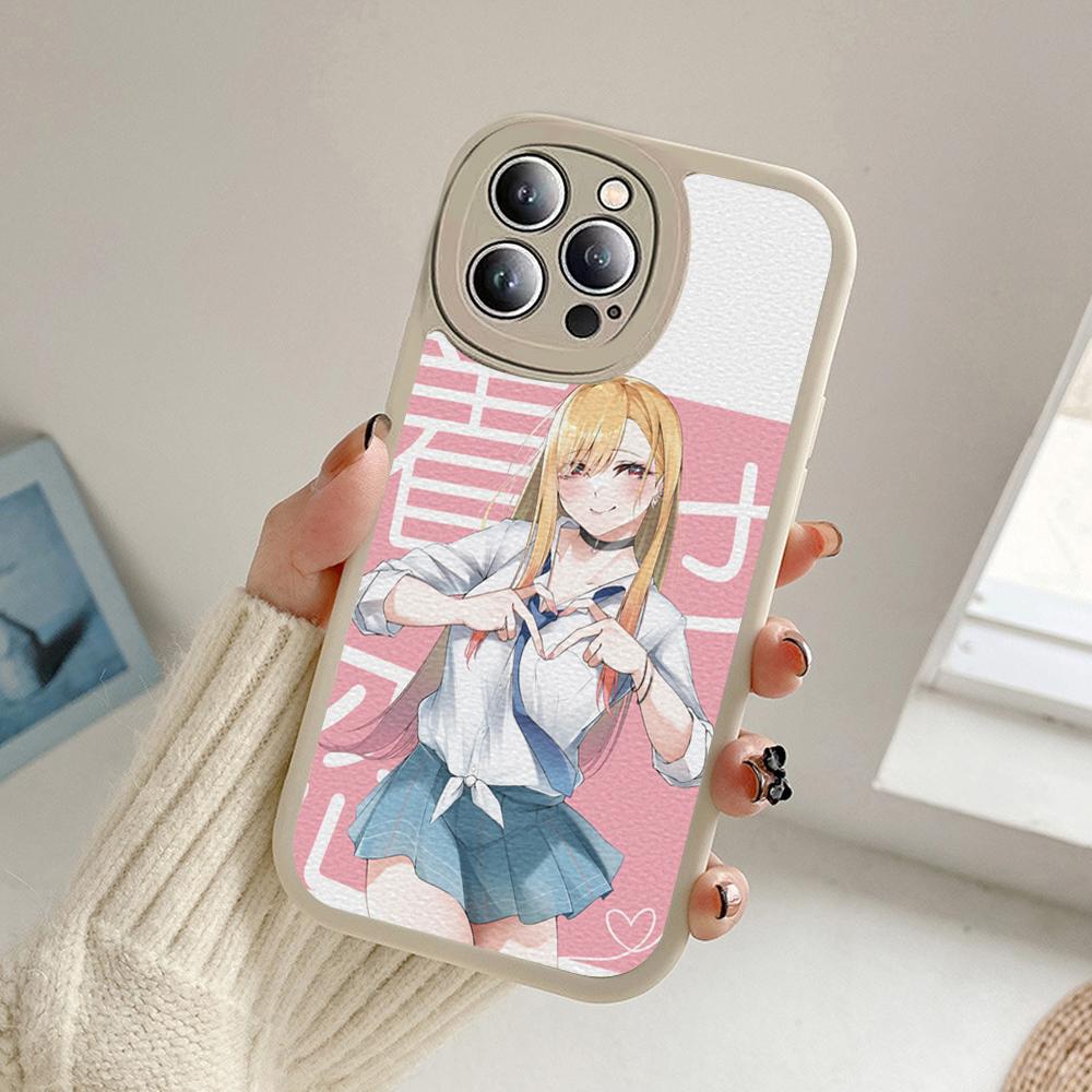 Anime My Dress Up Darling Marin Kitagawa Phone Case for Iphone 14 13 11 12 Pro 14 MAX 13 12 MiNi 7 8 Plus XS XR Lambskin Covers