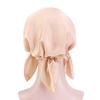 1Pc Women's Comfortable Headscarf Turban Head Cover Solid Color Hair Care Bonnet Hat Night Sleep Cap Imitated Silk
