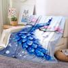 Peacock Pattern Blanket Ultra Lightweight Soft Plush Flannel Throws Blanket for Sofa Bed Couch Best Office Gifts