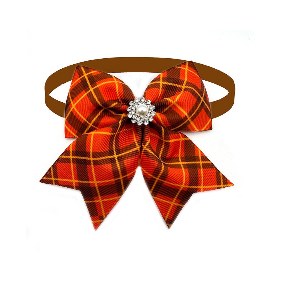 50/100pcs Thanksgiving Small Dog Bowties Adjustable Pet Dog Bow Ties Fall Style Collars Pet Grooming Accessories for Small Dogs