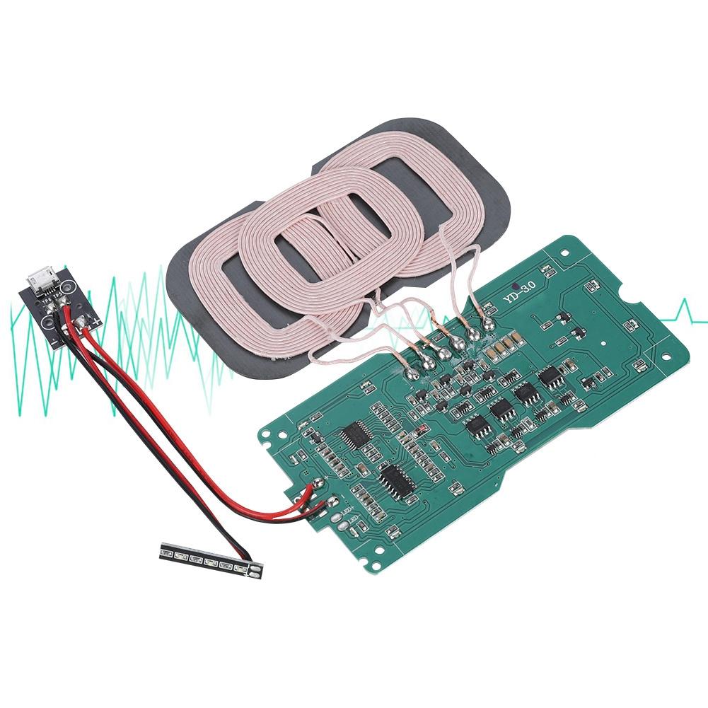 DIY QI Standard 3 Coil Wireless Charging Transmitter Module Circuit Board Coil Charger