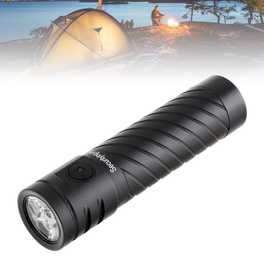 EF09 IP65 Rechargeable EDC Flashlight LED Torch Outdoor Light for Camping / Night Walk with Power Indicator