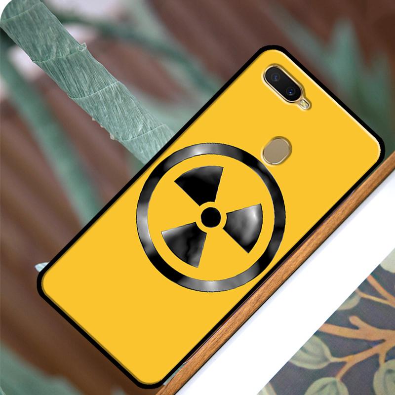 Funda con Señal de Advertencia de Radiación Nuclear Para OPPO A52 A72 A54 A74 A94 A1K A15 A83 A91 A5 A9 A31 A53 A53S A3S A5S