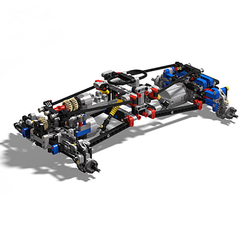 NOWY techniczny 4WD Off-road przedni układ zawieszenia MOC klocki części zestawy klocki RC modele samochodów dla dzieci chłopcy DIY