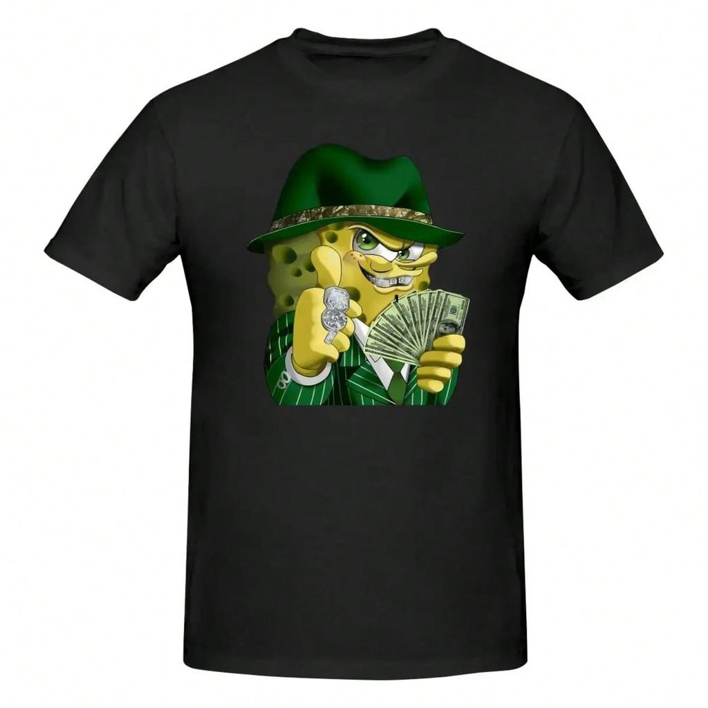 Bob Gangster Esponja Shirt T-Shirt Tee Gift Casual Hip Hop High Quality Graphic T Shirts 's Clothing Fashion