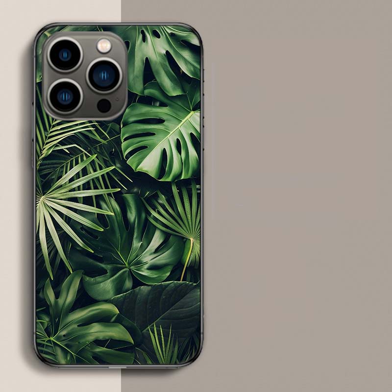 

Botanical Background Phone Case For Iphone 17 Air 15 Pro 14 Plus 16 Pro Max 17E 16E 12 13 Mini 11 Cover Cute Fundas iPhone 16 Pro Max