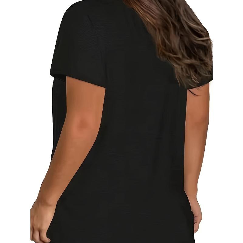 European Size Womens Plus Size I Love Being Gigi Graphic T Shirt Leopard Print Polka Dot Design Stretchy Round Neck Casual Spring Summer Machine