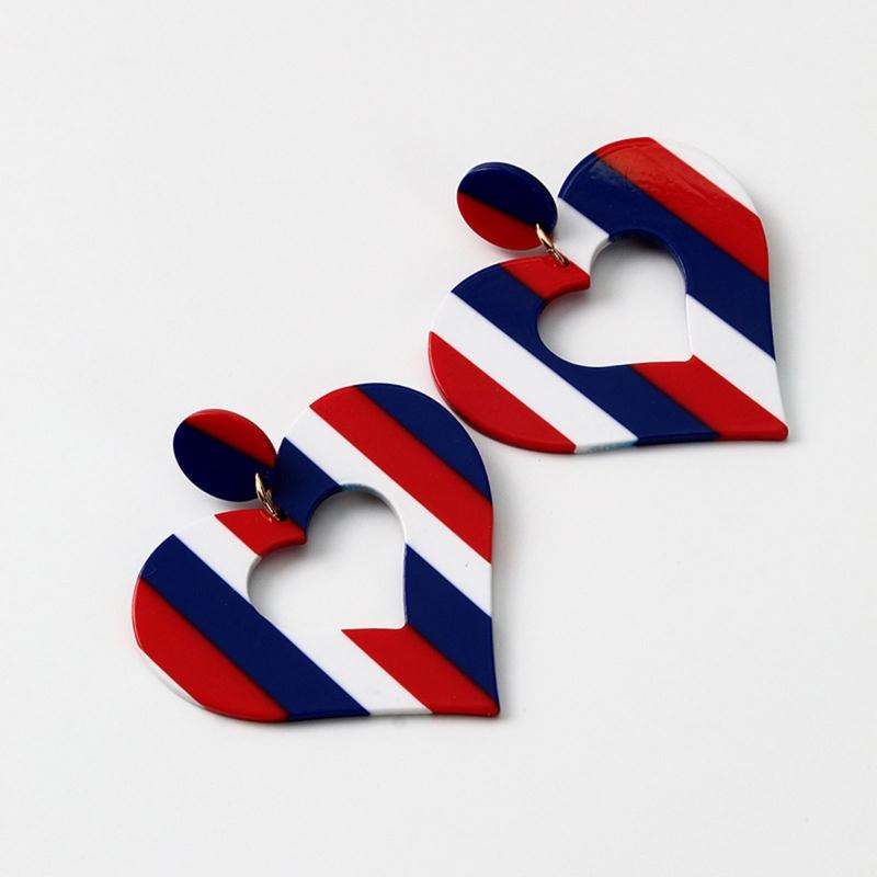 1 Pair Independence Day Earrings American Fourth of July  Clay Stud Patriotic Fashion Earrings Jewelry for Girls