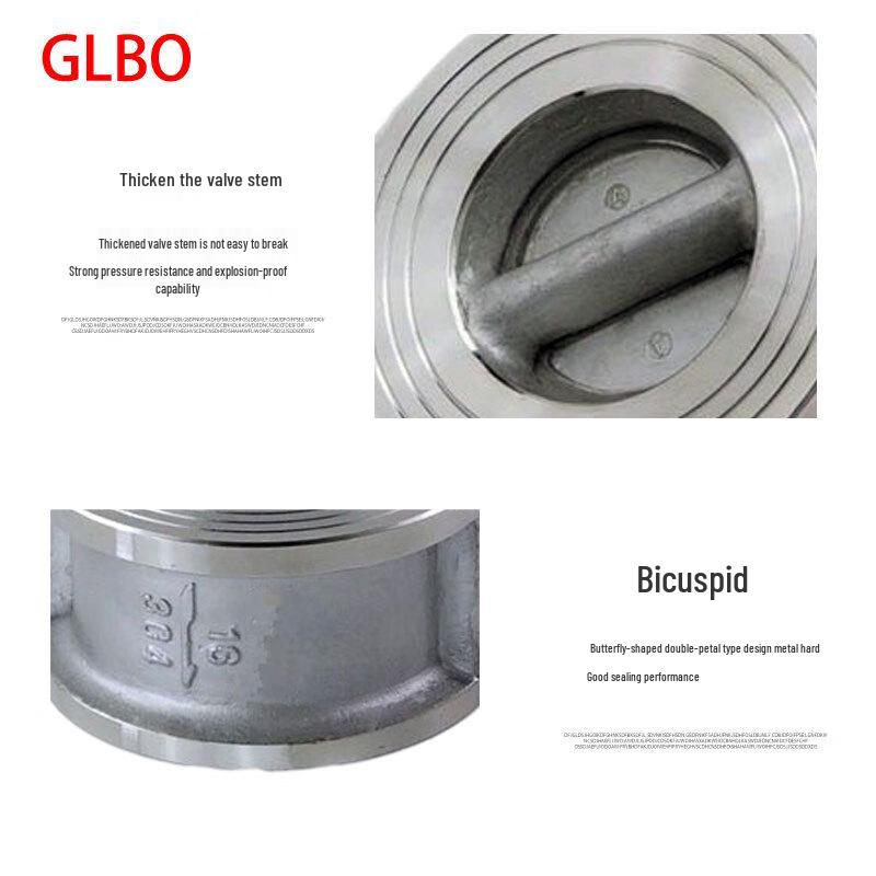 GLBO 304 Edelstahl Wafer-Doppelscheiben-Hartdichtungs-Rückschlagventil