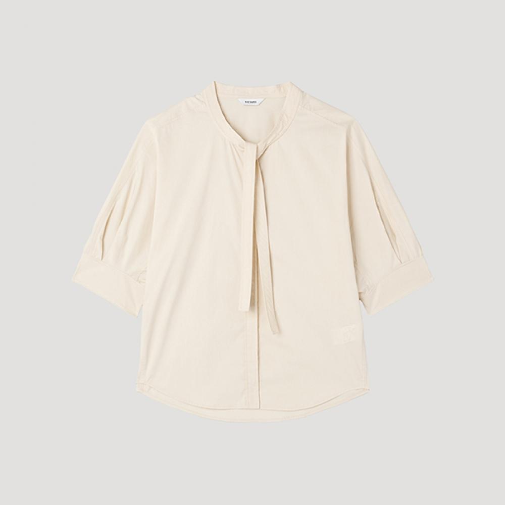 

[She S miSS] Cotton Blend Open Tie blouSe Swwblp21030 Lb light beige/55