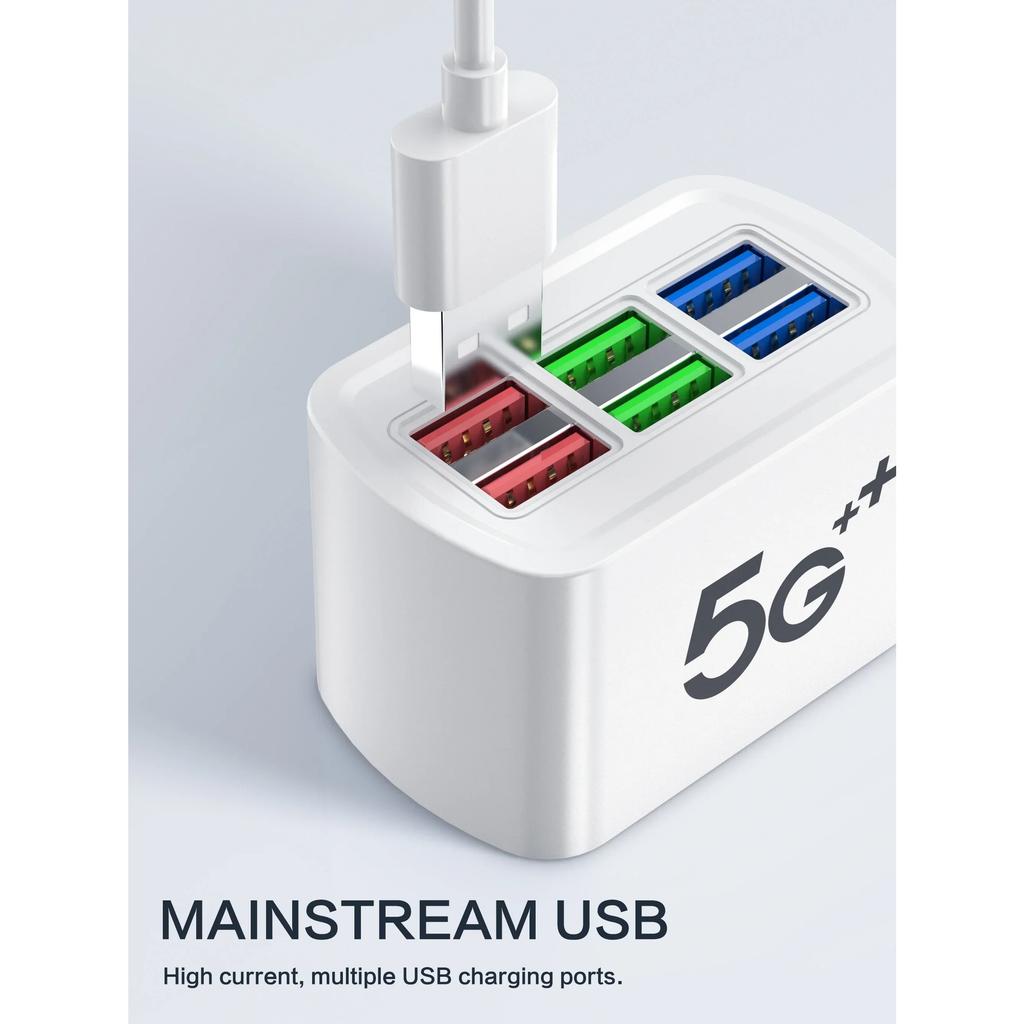 USB Ladegerät 6 Port Steckdosenleiste Universal Elektrische Steckdose EU/US Stecker Handy Ladegerät Adapter Multifunktions Verlängerungskabel Steckdose