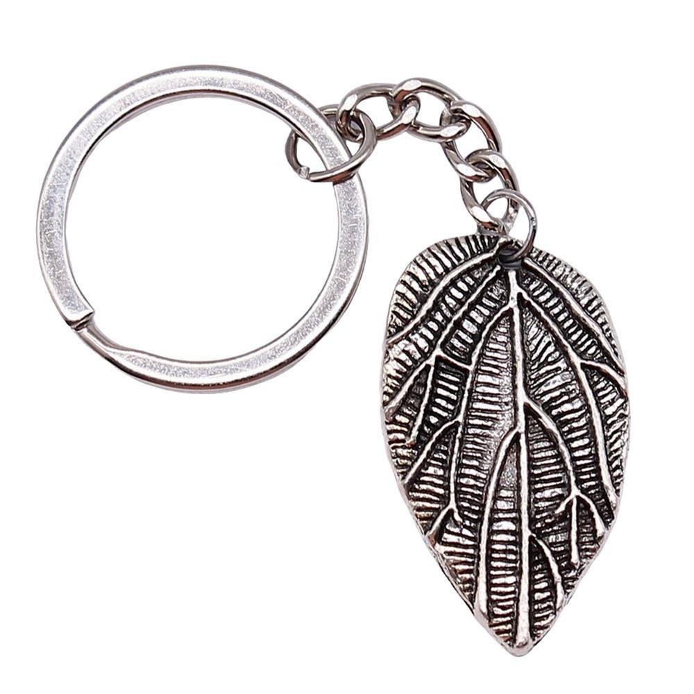 Pendants Mushroom Charm Branch Keychain Leaf Key Ring 28mm