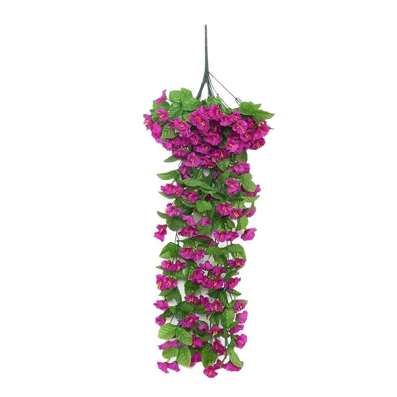 High-Quality Morning Glory Wall Hanging Vine - Artificial Green Plant Decoration for Living Room