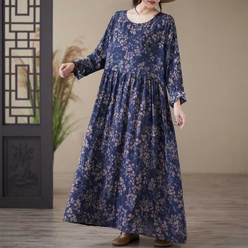 

Свободные платья больших размеров с круглым вырезом и принтом, закрывающие тело L