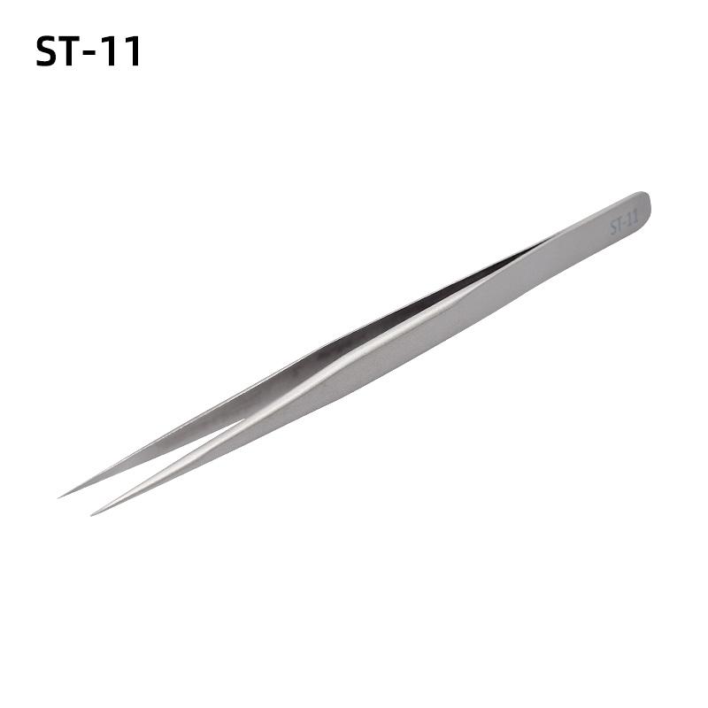 Stainless Steel Eyebrow Tweezer False Eyelash Extension Tools Auxiliary Repair Hyperfine High Precision Anti Acid Tweezers