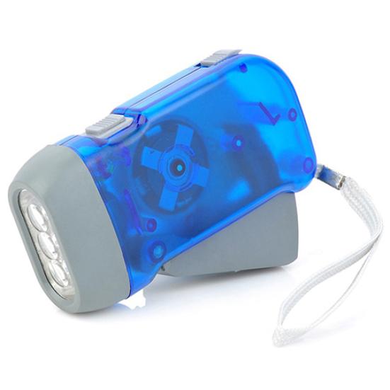 3 LEDs Hand Pressing Flashlight Traveling Torch Light Manual Generator Lamp Gift
