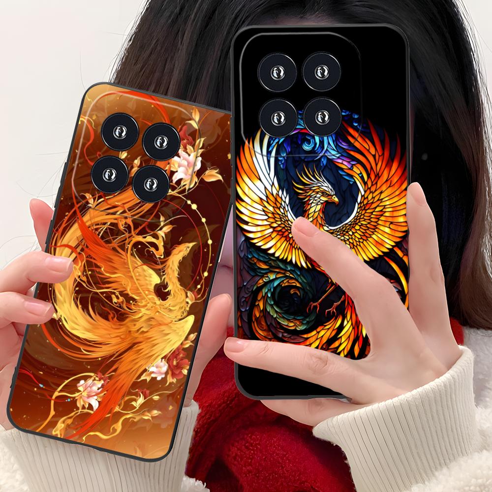 Luxury Phoenix Mobile Cell Phone Case for Xiaomi 15 14 13 12 Mi 11 T Ultra Lite Pro S X 5G Colorful Printing Cover Cover Luxury