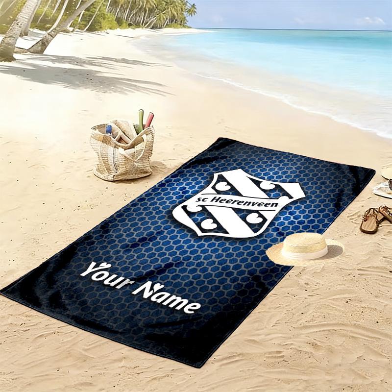 Name Custom Heerenveen Print Beach Towel, Large Soft Quick Dry Towel for Beach Camping Swimming