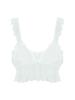 ASIF CALIE Ruffled Cap Sleeve Blouse White