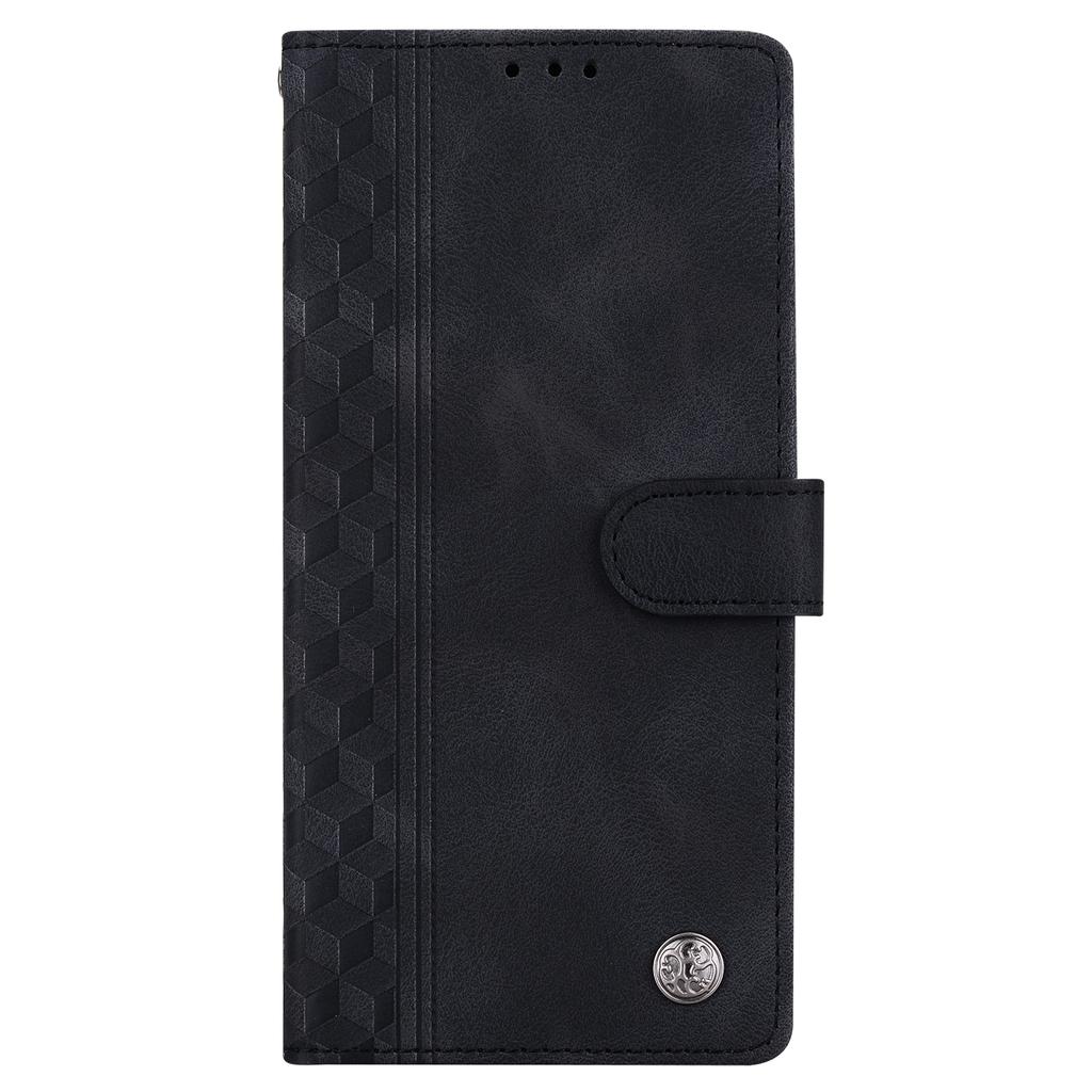 For Samsung Galaxy A26 5G Leather Case Imprinted Checkered Pattern Wallet Stand Flip Phone Cover