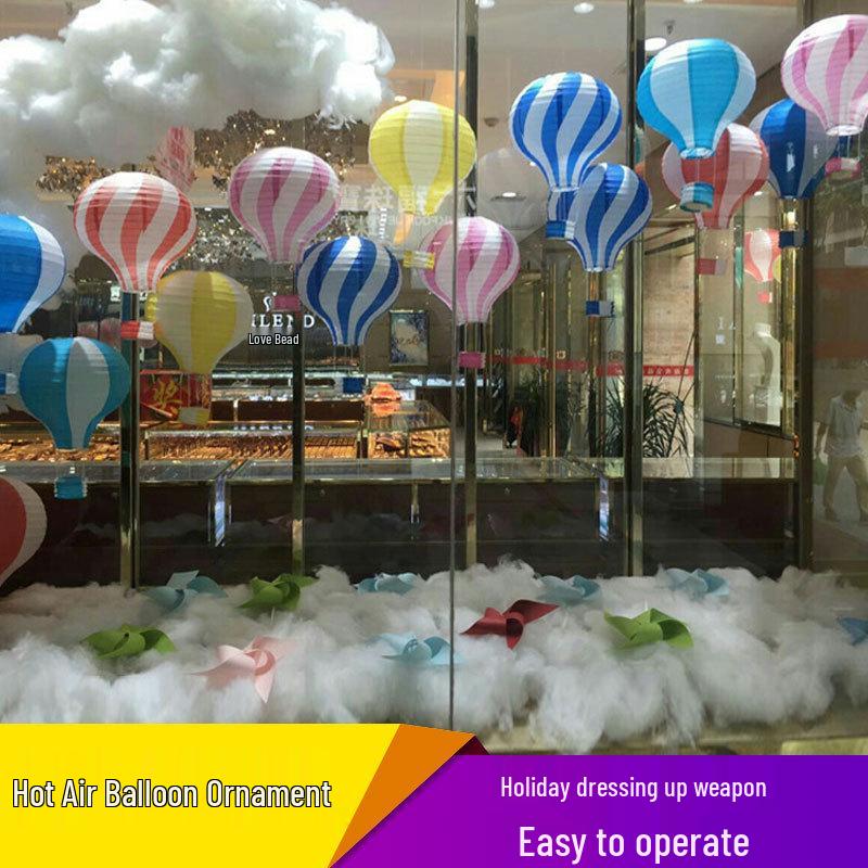 Hot Air Balloon Pendant Paper Lantern for Birthday and Kindergarten Decor