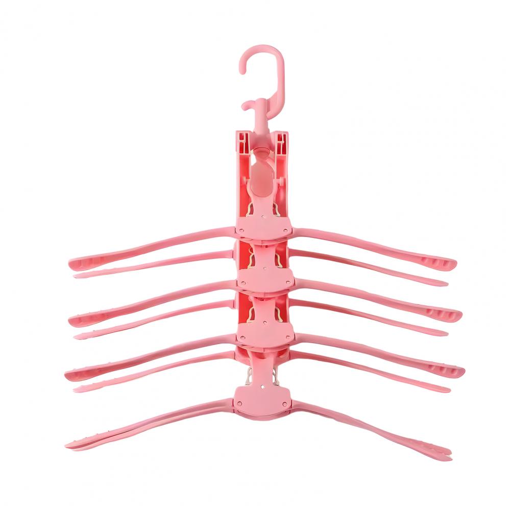 Органайзер для галстуков Вешалка для галстуков Вращающаяся сушилка для одежды Вместительный органайзер для ремней с высокой грузоподъемностью Складной для нижнего белья розовый 890₽