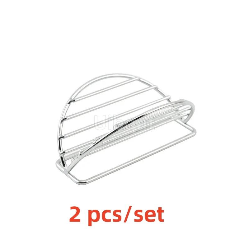 304 Stainless Steel Pancake Stand Mexican Corn Chicken Burrito fry basket pancake Taco Holder rack Stand V Shape Taco Holder