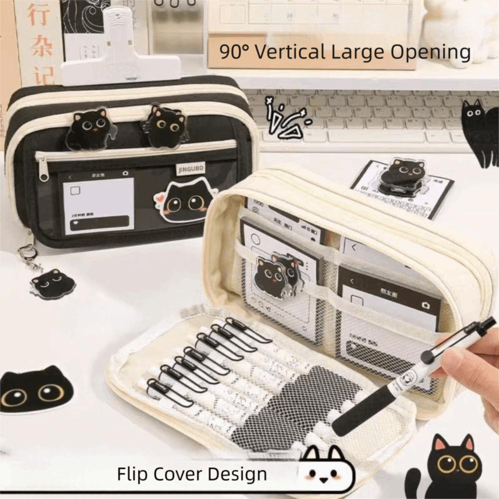 Six-Layer Pen Bag Transparent Pencil Box High Quality Pencil Case Student Gift