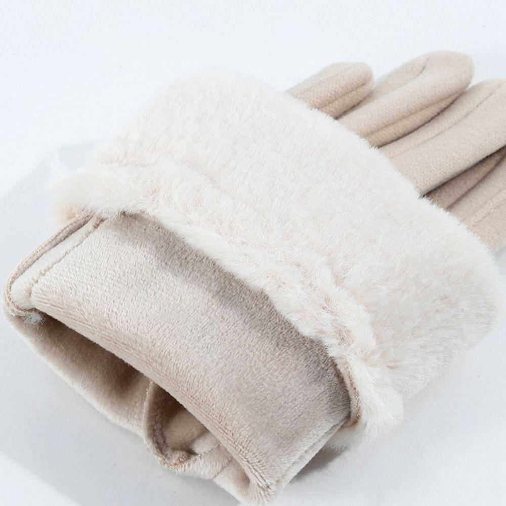 Cold-proof Winter Women Gloves Touch-screen Riding Protective Mittens Daily Use