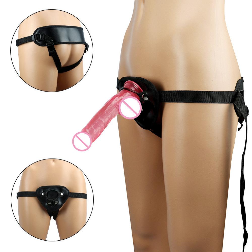 4-ring Wearing Pants Female Products Pull-up Pants Fake Penis Female Manual Masturbator