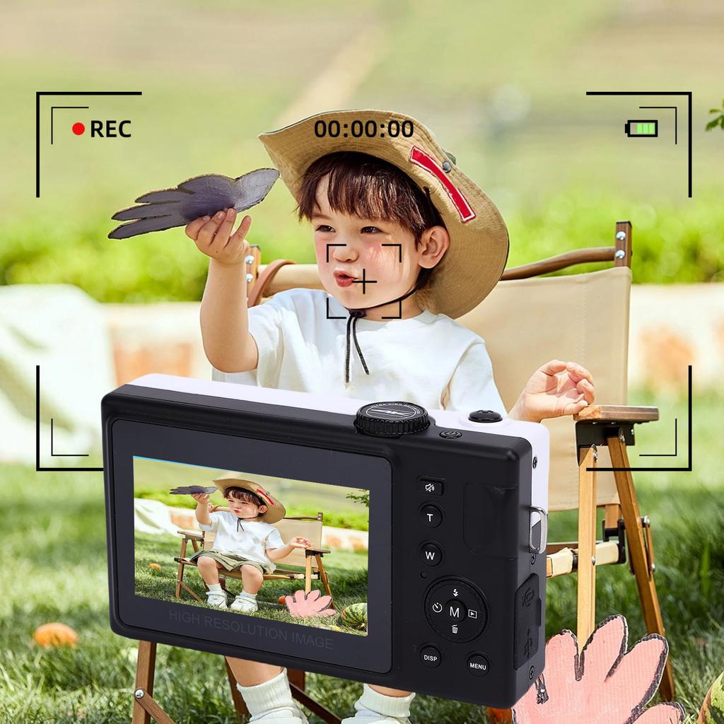 4K Digital Camera for Photography Auto  6 P HD Camera with 10 Filters Front Flash 3 Inch Screen