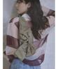 Furfur Rugby Border Mesh Pullover RWNT251137 Pink Women's