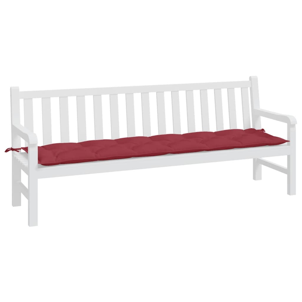 Garden Bench Cushion Burgundy 200x50x7 Cm Oxford Fabric