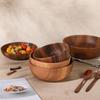 YFJY Acacia Wood Bowl Set - Japanese Style, Moisture-Proof Wooden Bowls and Plates for the Home.