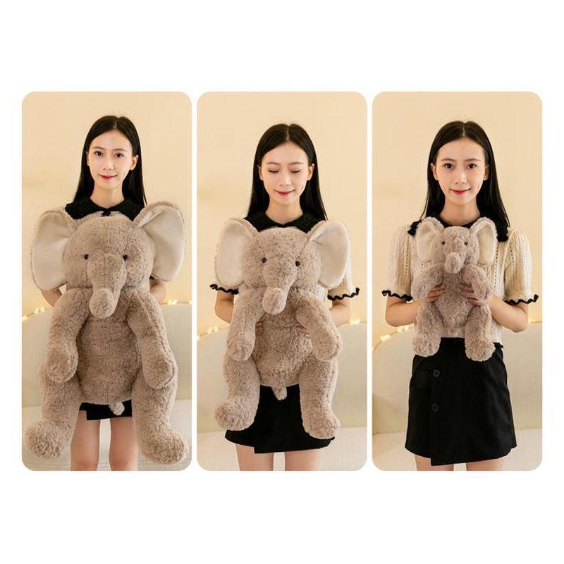 Adorable Plush Elephant Pillow Toy For Children Realistic Elephant Stuffed Animal
