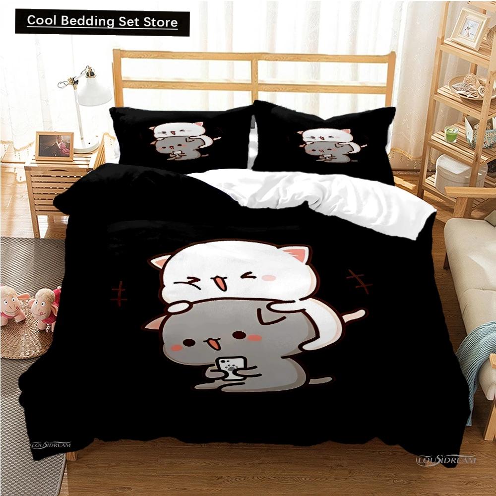 Cute Bubu Dudu Cartoon Bear Panda Duvet Cover kawaii Bedding sets Soft Quilt Cover and Pillowcases Single/Double/Queen/King Boys