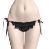 Women's lace-up briefs, sexy seduction low-rise panties, strap-on perspective flower panties